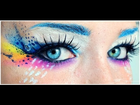 Crazy Eye Makeup Tutorial Crazy Rainbow Make Up Youtube
