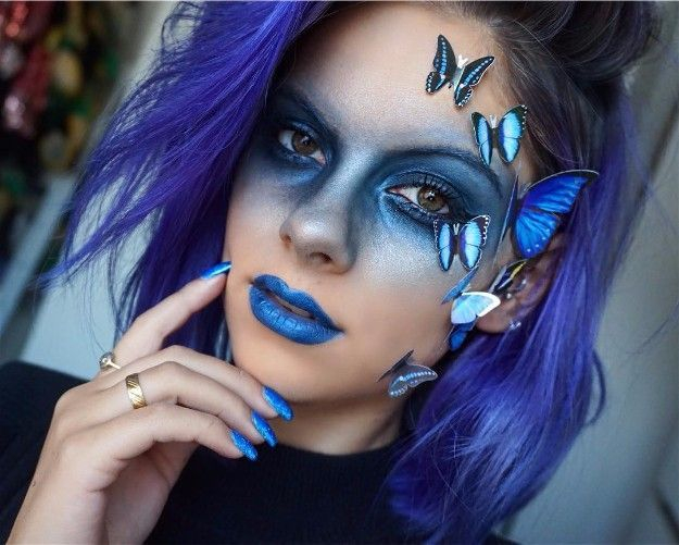 Crazy Eye Makeup Tutorial Makeup Tutorials Makeup Tips Blue Butterfly Cutest Snapchat