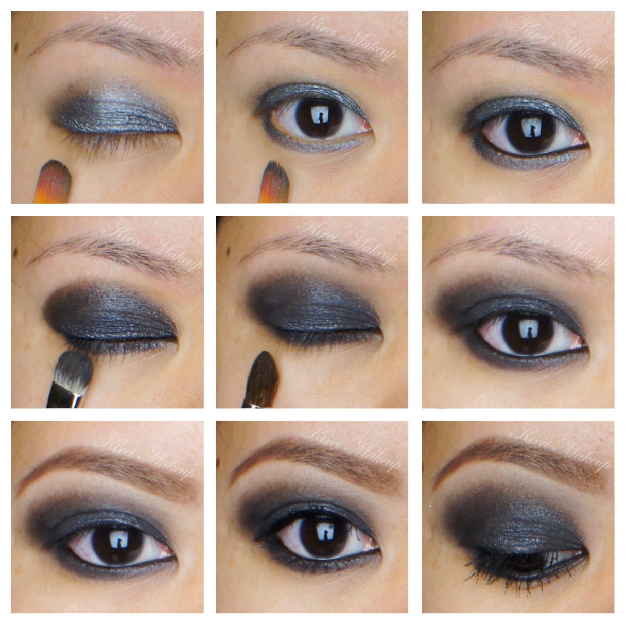 Dark Shadow Eye Makeup Black Smokey Eye Tutorial Kirei Makeup