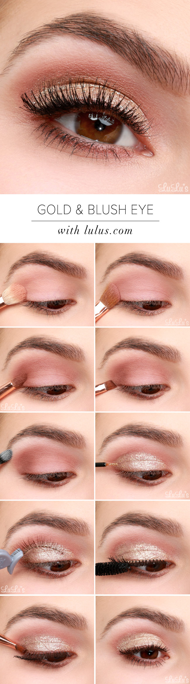Day Eye Makeup Lulus How To Gold And Blush Valentines Day Eye Makeup Tutorial