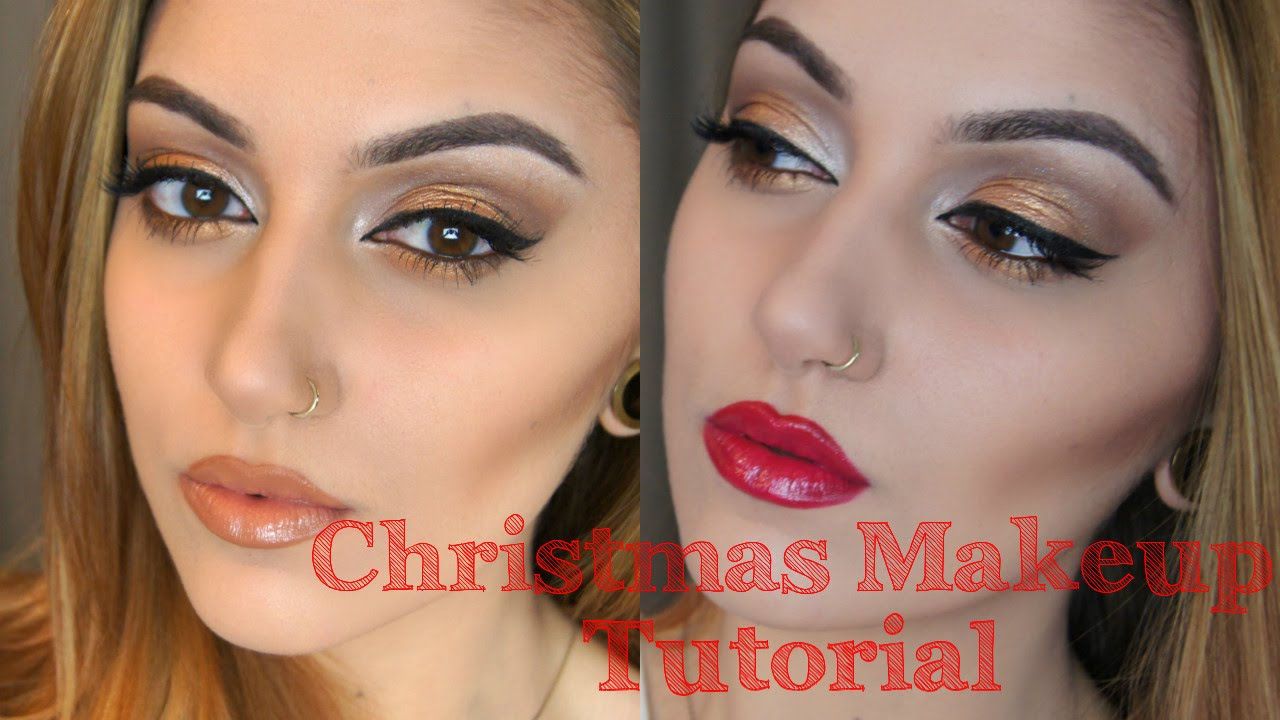 Day Party Eye Makeup Christmas Day Party Makeup Tutorial Look 1 Gold Sparkle Youtube