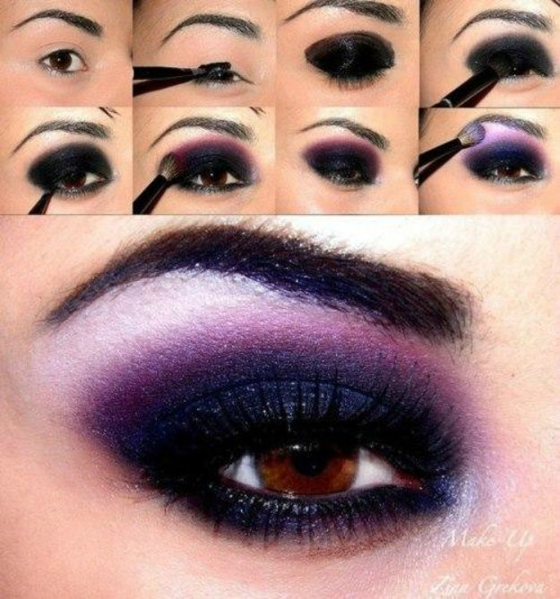 Deep Purple Eye Makeup 15 Smokey Eye Tutorials Step Step Guide To Perfect Hollywood Makeup