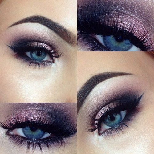 Deep Purple Eye Makeup 30 Makeup Tips For Blue Eyes 2017 Herinterest