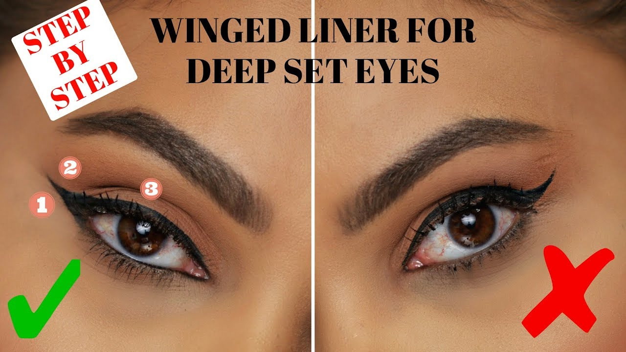 Deep Set Hooded Eyes Makeup Winged Eyeliner For Deep Set Hooded Eyes Step Step Tutorial