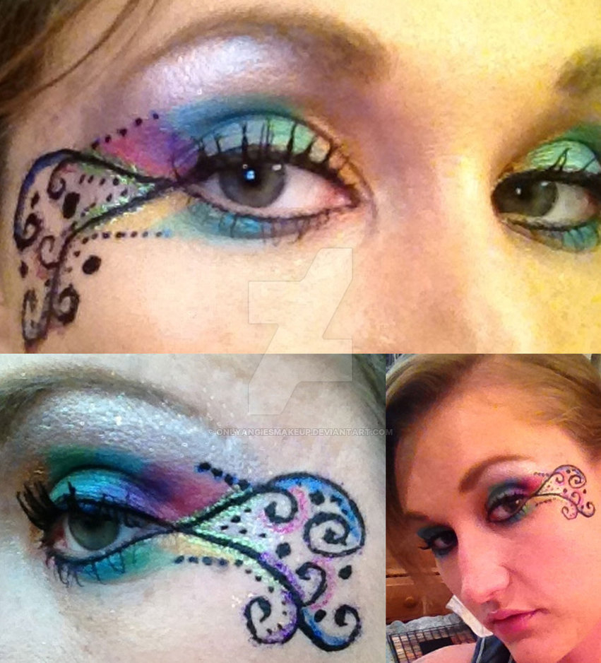 Design Of Eyes Makeup Rainbow Swirl Eye Makeup Design Onlyangiesmakeup On Deviantart