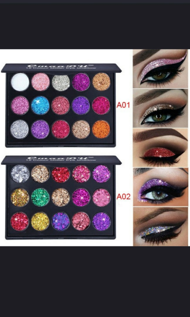 Diamond Eye Makeup Cmaadu 15 Colours Shimmer Glitter Diamond Eye Shadow Long Lasting