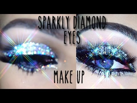 Diamond Eye Makeup New Years Eve Diamond Glitter Eye Make Up Youtube