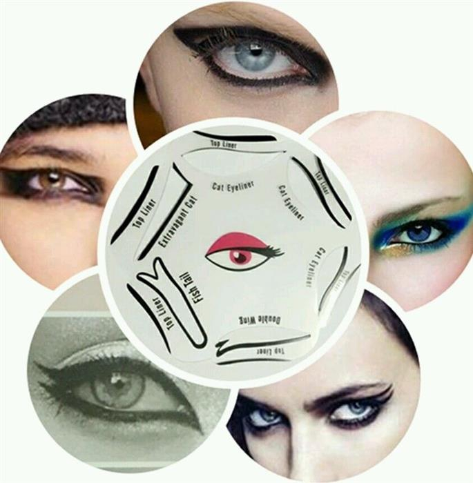 Different Types Of Cat Eye Makeup 6 In 1 Eyeliner Stencil Set Makeup Guide Quick Cat Eye Liner A2121