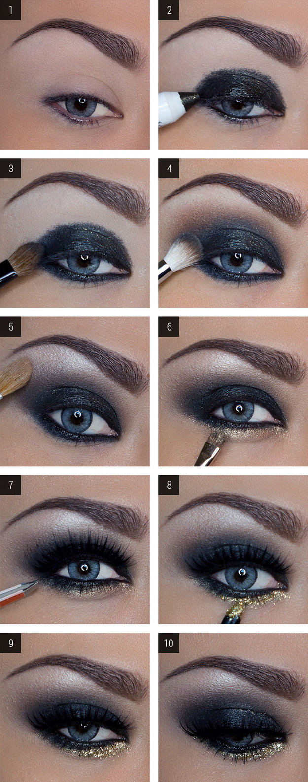 Easy Evening Eye Makeup 12 Easy Step Step Makeup Tutorials For Blue Eyes Her Style Code