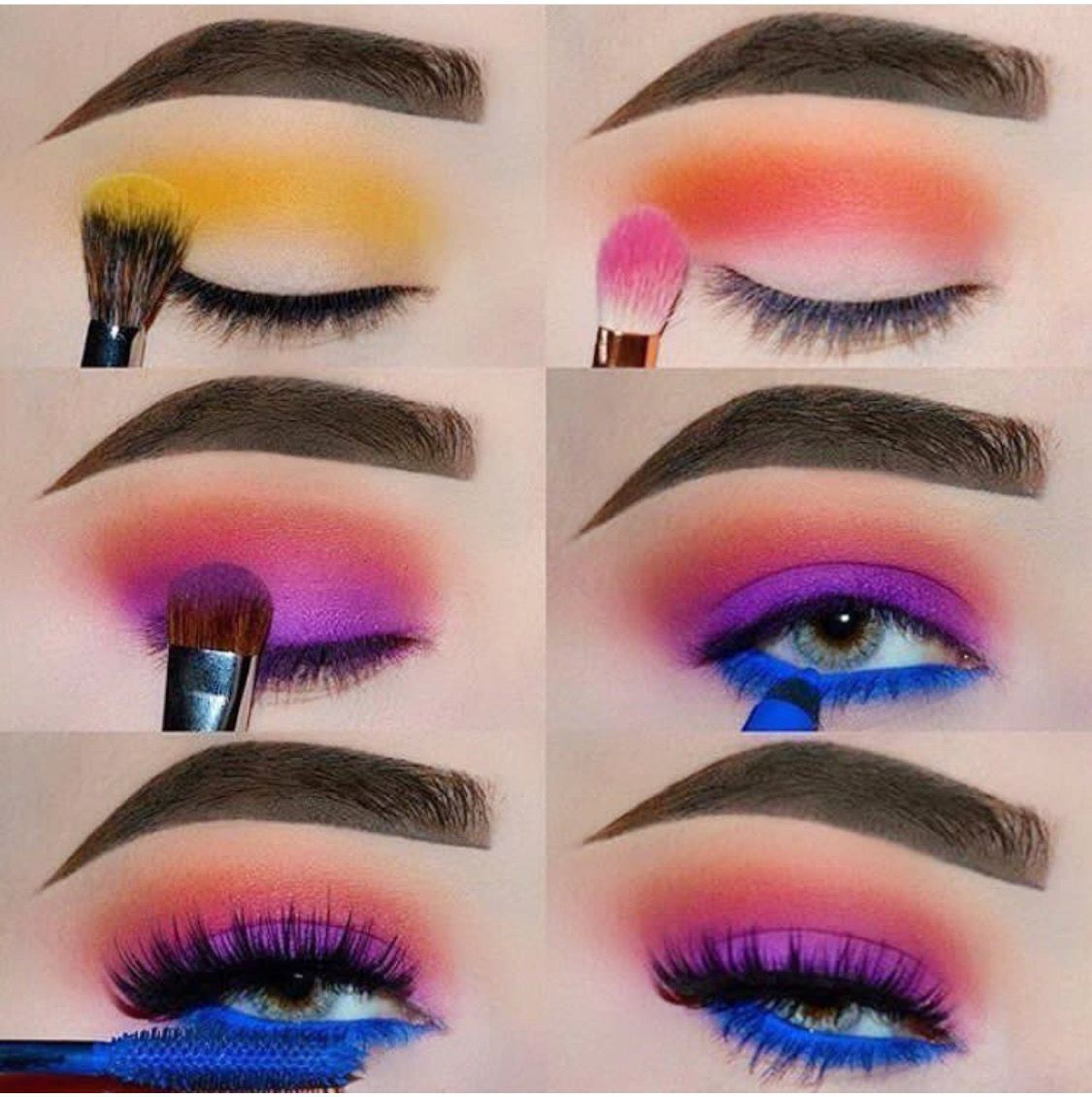 Easy Eye Makeup Colorful Eye Shadow Makeup Tutorial Super Easy To Follow With This