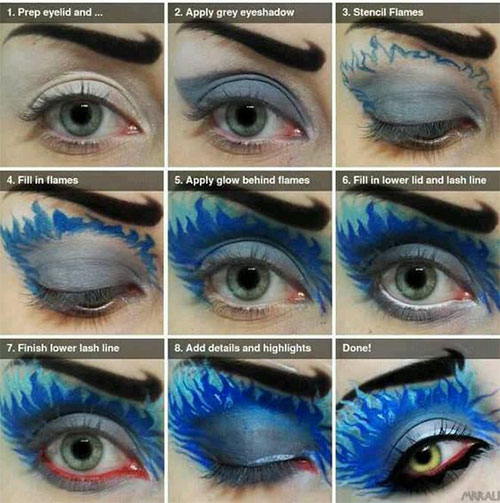 Easy Halloween Eye Makeup Easy Step Step Halloween Eye Makeup Tutorials For Beginners 2018