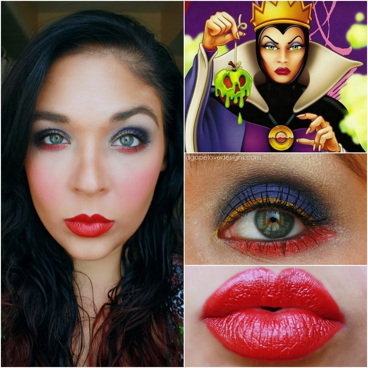 Evil Queen Eye Makeup Agape Love Designs Snow Whites Villain The Evil Queen Inspired Makeup