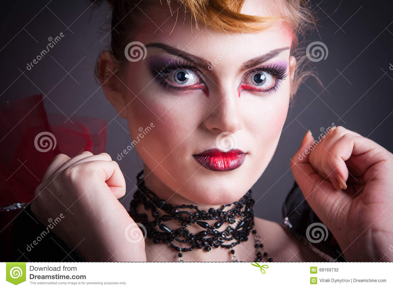 Evil Queen Eye Makeup Creative Makeup And Blood Image Of The Evil Queen Stock Photo