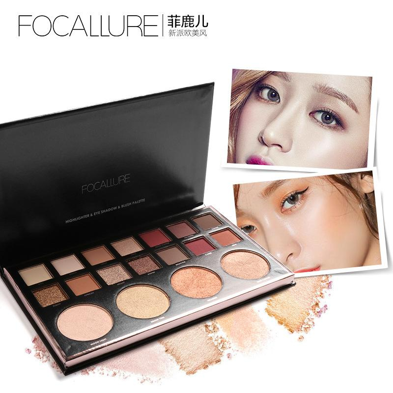 Eye Brightening Makeup Focallure Makeup Eye Shadow High Gloss Multifunction Dish Earth