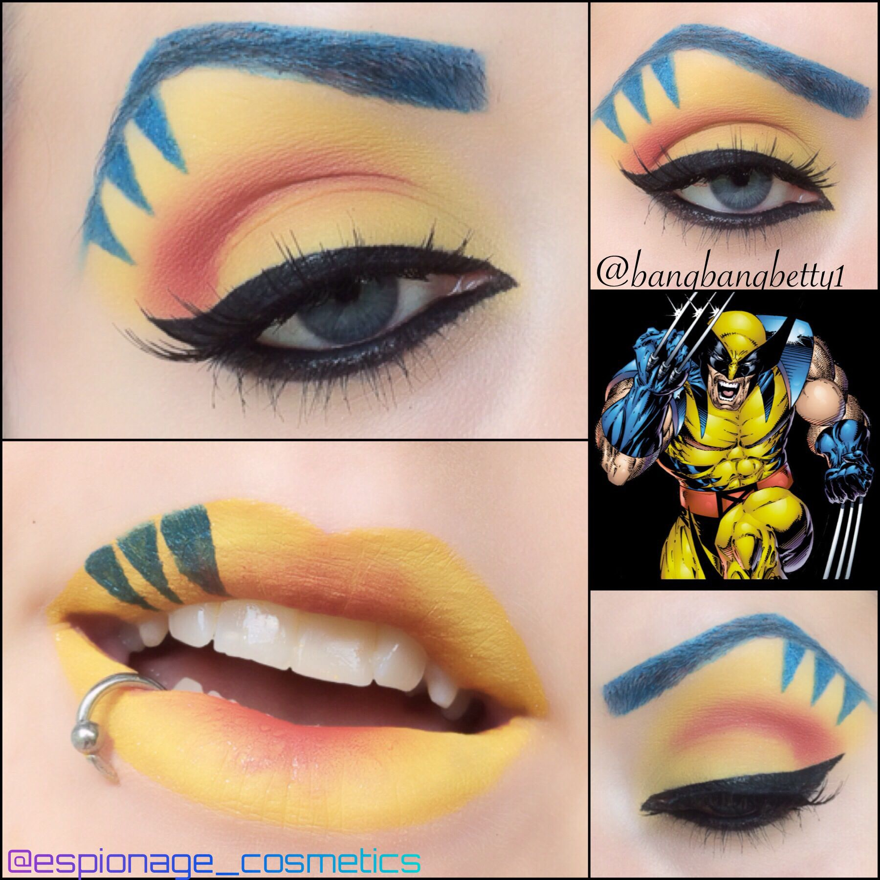 Eye Makeup Art Wolverine Eye Makeup Xmen Makeup Art Wolverine Blue And Yellow
