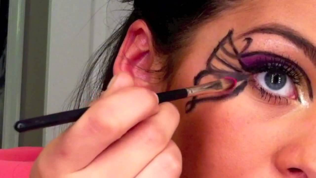 Eye Makeup Butterfly Butterfly Halloween Makeup Tutorial Youtube