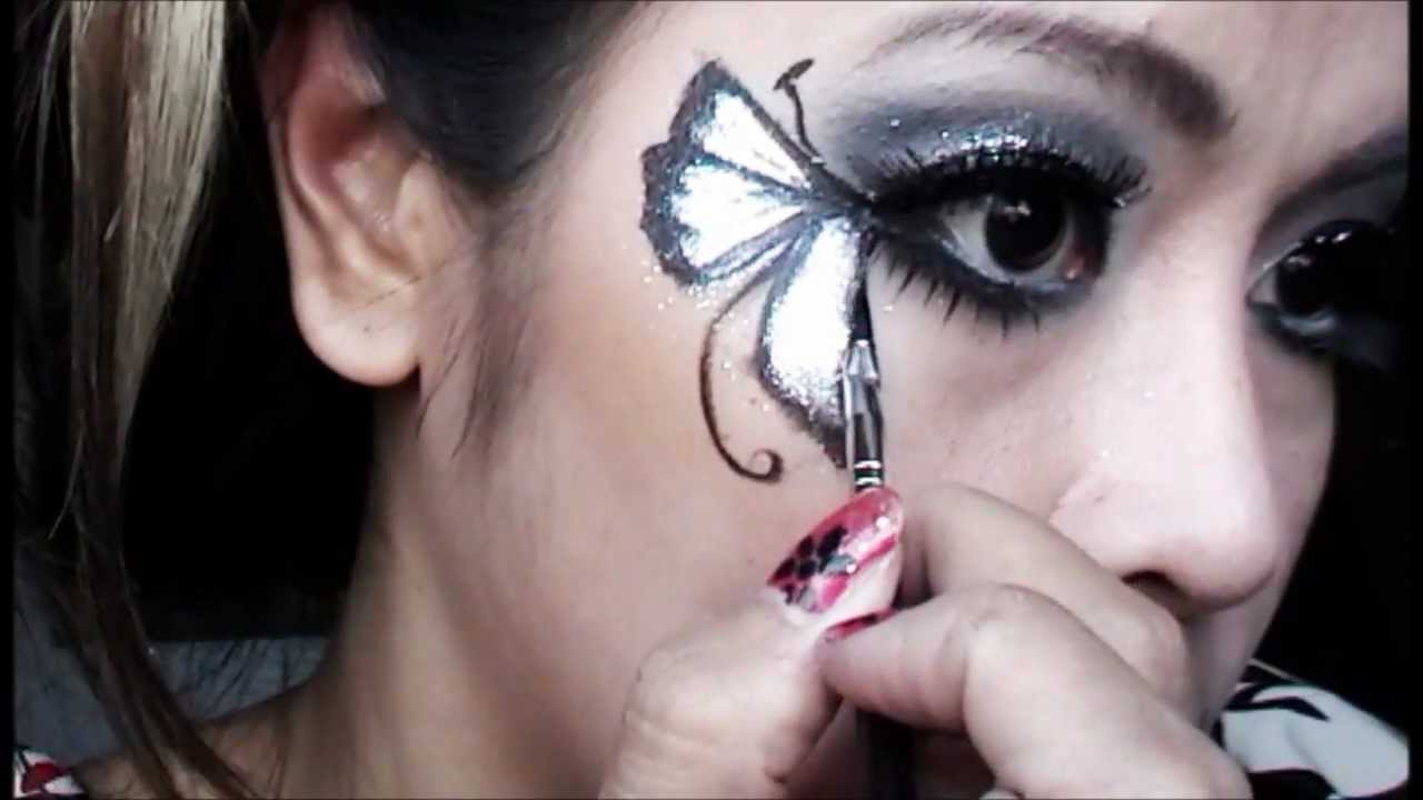 Eye Makeup Butterfly Glitter Ice Butterfly Fairy Makeup Tutorial Halloween Youtube