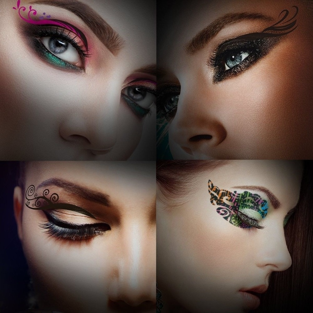 Eye Makeup Butterfly Temporary Eye Tattoo Eyeliner Stickers Waterproof Face Makeup