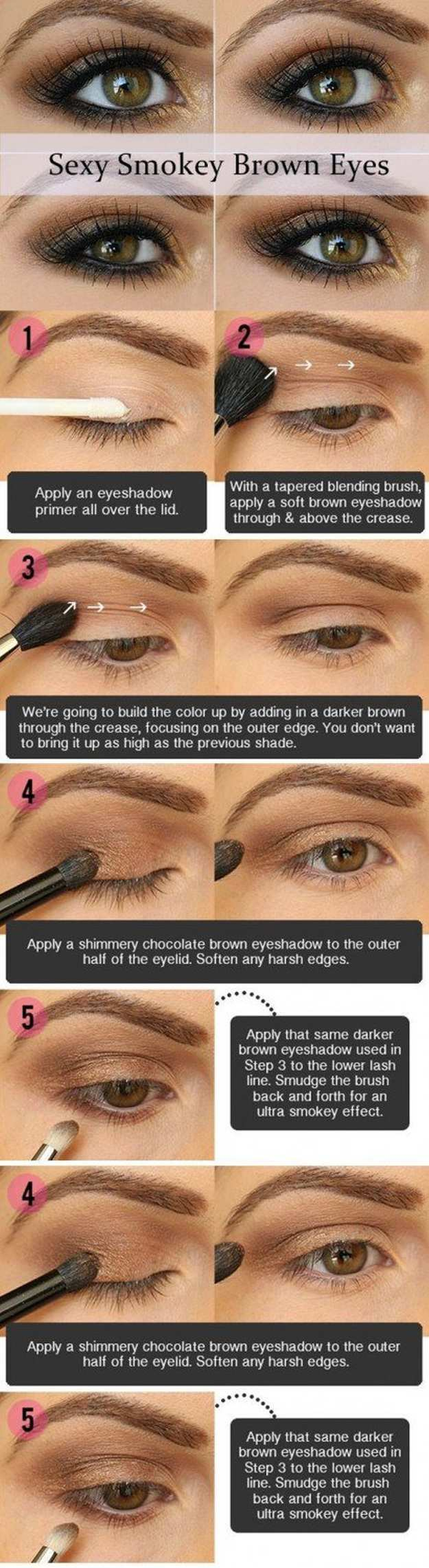 Eye Makeup For Brown Eyes Steps Gorgeous Easy Makeup Tutorials For Brown Eyes Makeup Tutorials