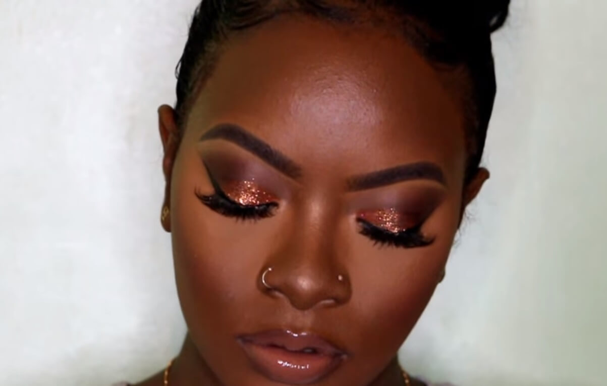 Eye Makeup For Brown Skin Black Women Makeup Tips For Dark Skin Copper Eyes Nude Lip