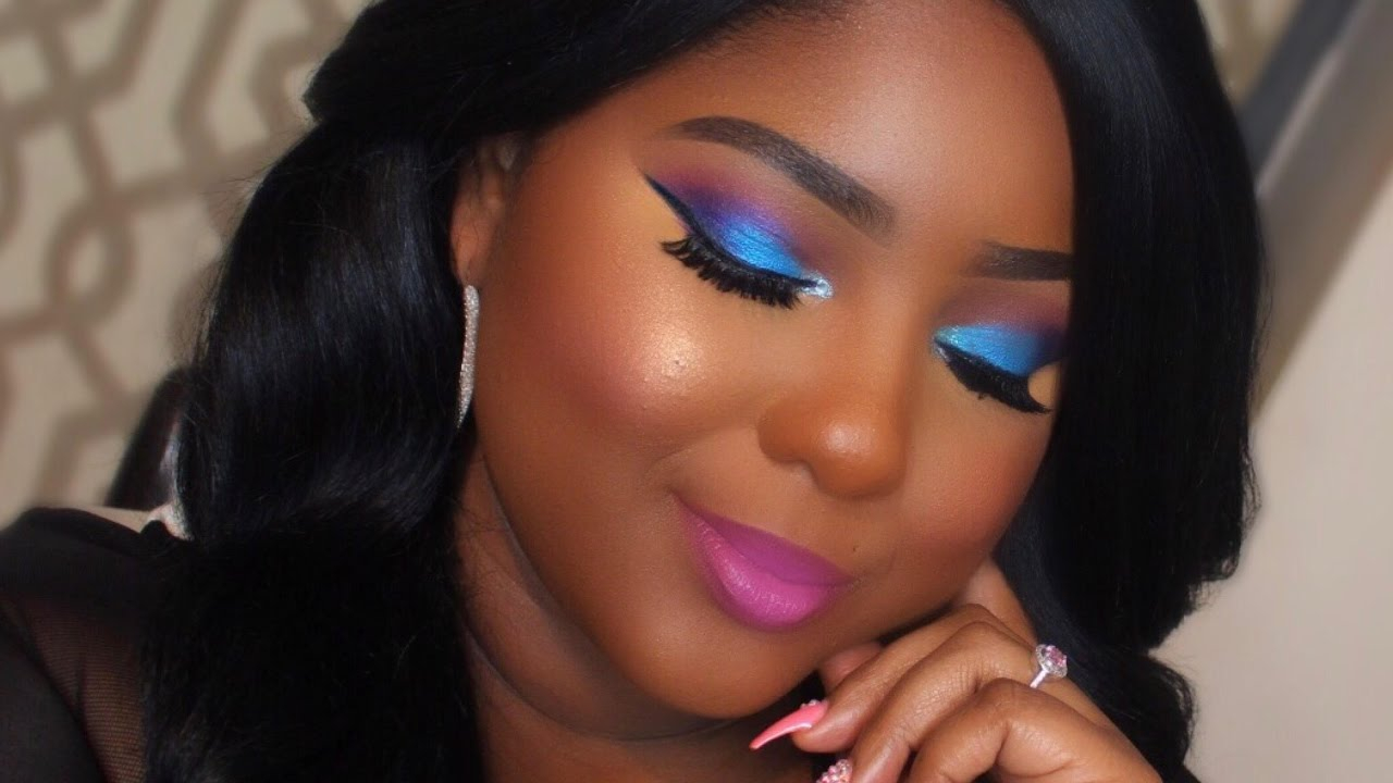 Eye Makeup For Brown Skin How To Wear Blue Eyeshadow Brown Skin Friendly Youtube