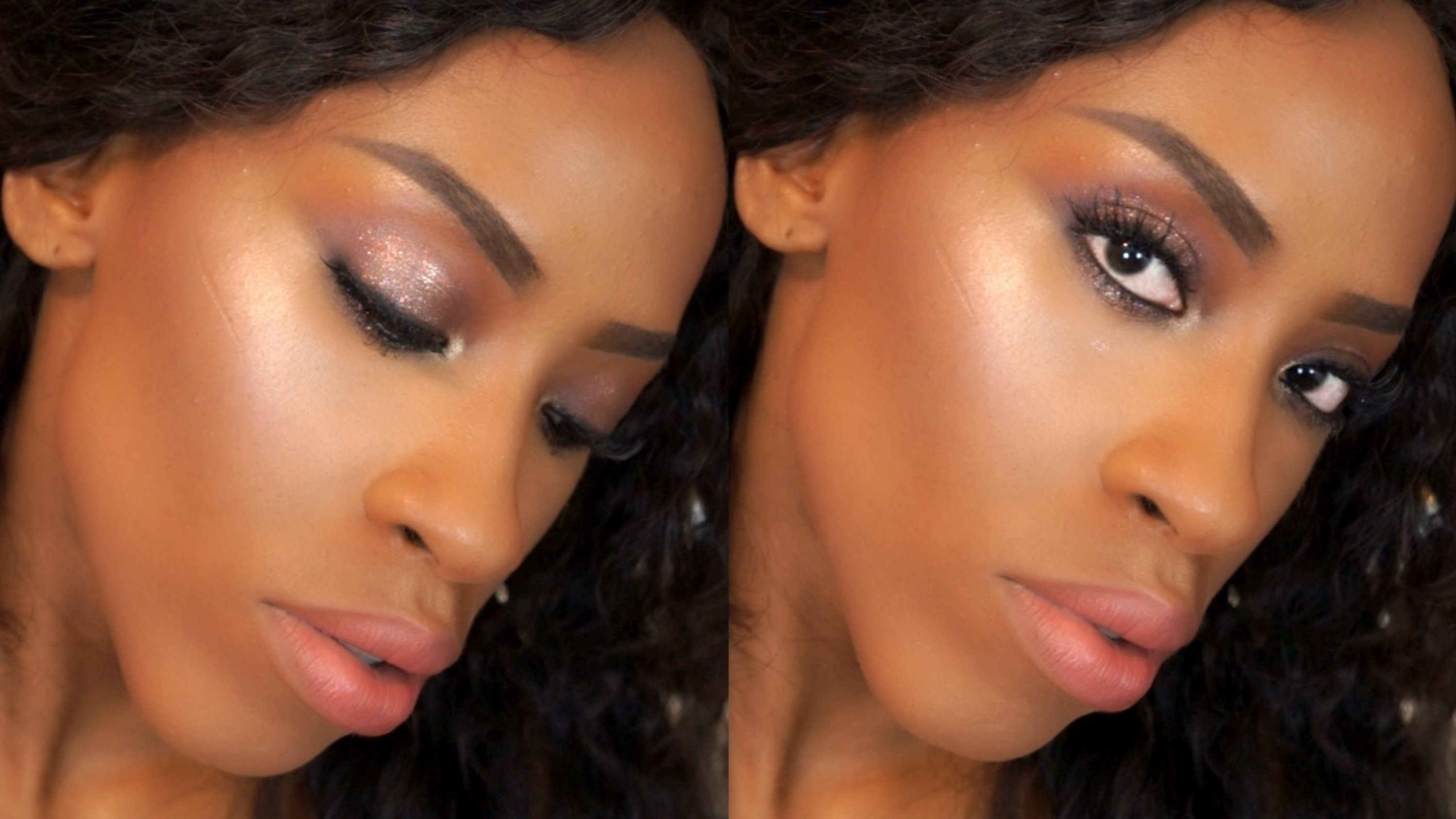 Eye Makeup For Brown Skin Summer Brown Smokey Eye Nude Peach Lips Makeup On Dark Skin