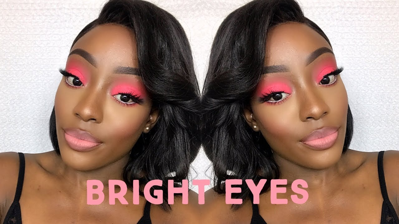 Eye Makeup For Dark Skin Tone Bright Eyes Makeup Tutorial For Dark Skin Tones Ft Mshere Hair Youtube