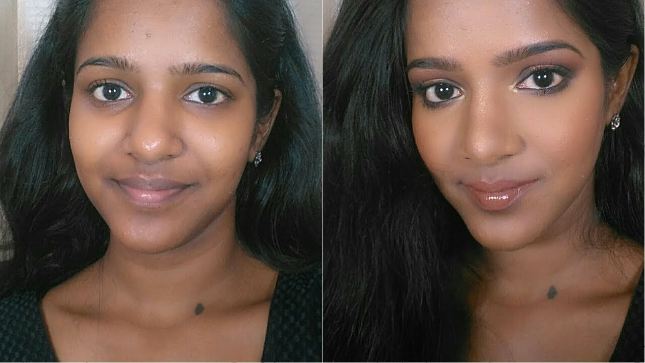 Eye Makeup For Dark Skin Tone Hallow Eyes With Nude Lips Makeup For Dark Indian Skin Tone Youtube