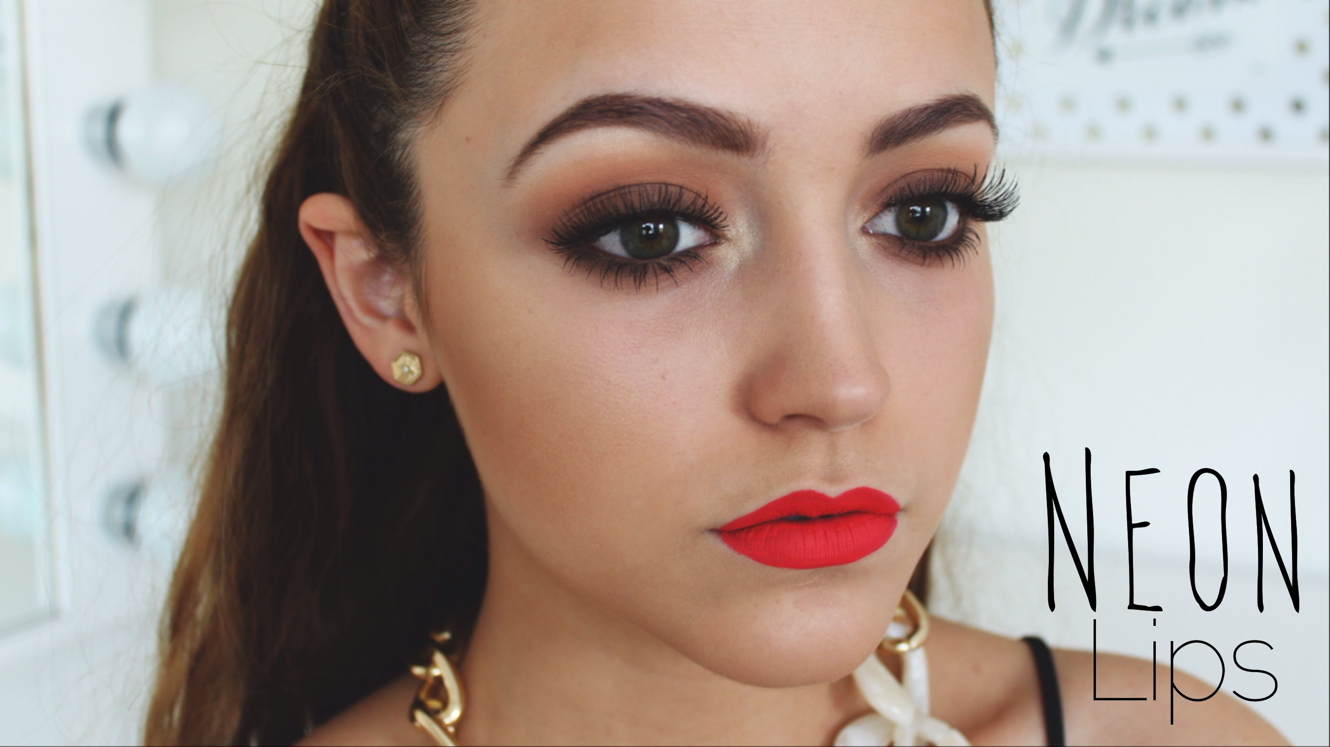 Eye Makeup For Orange Lips Warm Eyes Neon Red Lips Tutorial Lets Learn Makeup