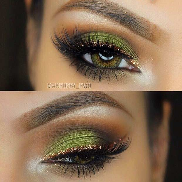 Eye Makeup Green And Gold 31 Pretty Eye Makeup Looks For Green Eyes Stayglam