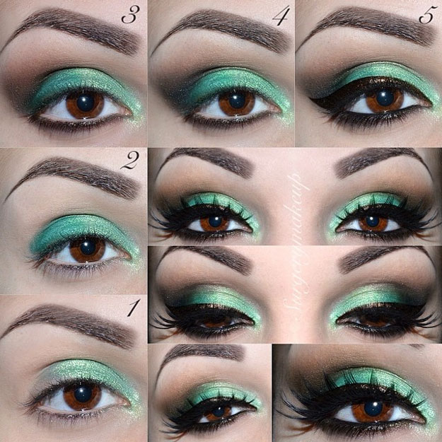 Eye Makeup Green And Gold 35 Glitter Eye Makeup Tutorials The Goddess
