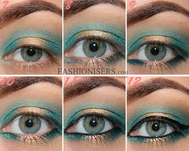 Eye Makeup Green And Gold Emerald Green Gold Makeup Tutorial Fashionisers