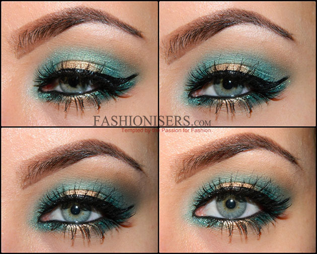 Eye Makeup Green And Gold Emerald Green Gold Makeup Tutorial Fashionisers