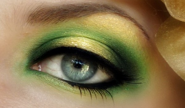 Eye Makeup Green And Gold Green Orange Gold Eye Makeup
