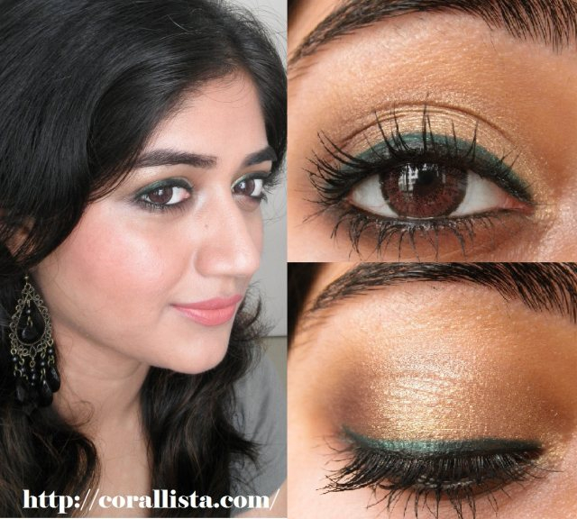 Eye Makeup Green And Gold Tutorial Thursday Wearable Green And Gold Step Step Eye Makeup