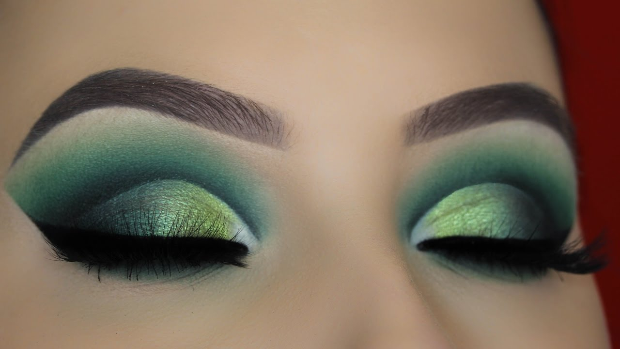 Eye Makeup Green Eyeshadow Green Smokey Cut Crease Makeup Tutorial Youtube