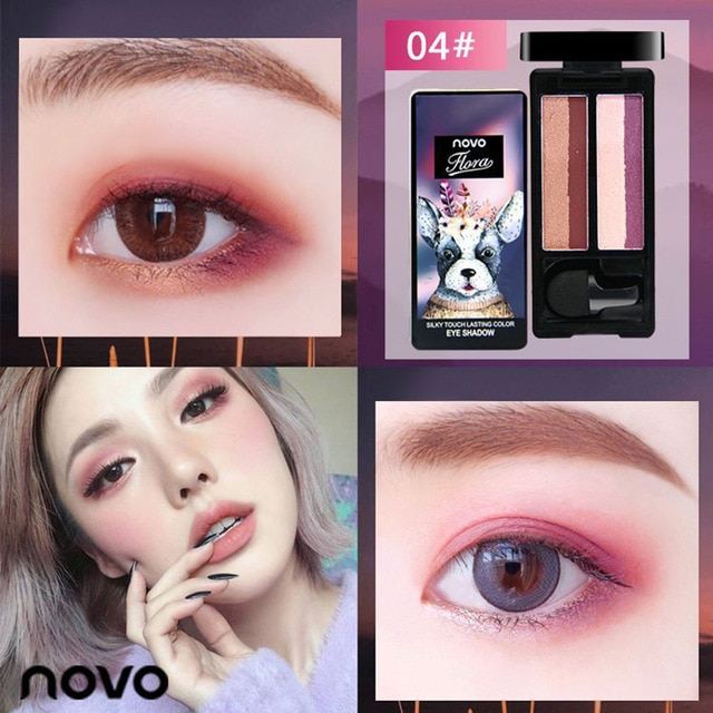 Eye Makeup Korean Style 2018 New Lazy Eyeshadow Korean Style Cosmetics Novo Double Color