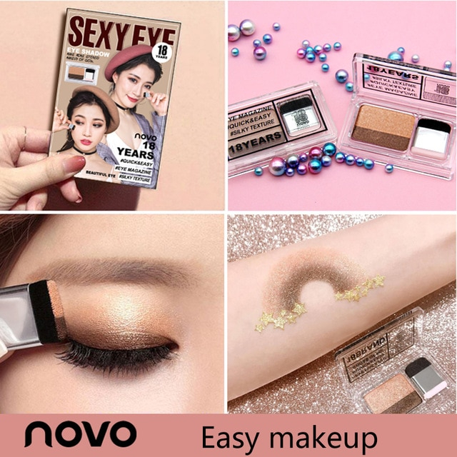 Eye Makeup Korean Style Novo 2018 New Lazy Eyeshadow Korean Style Cosmetics Matte Shimmer