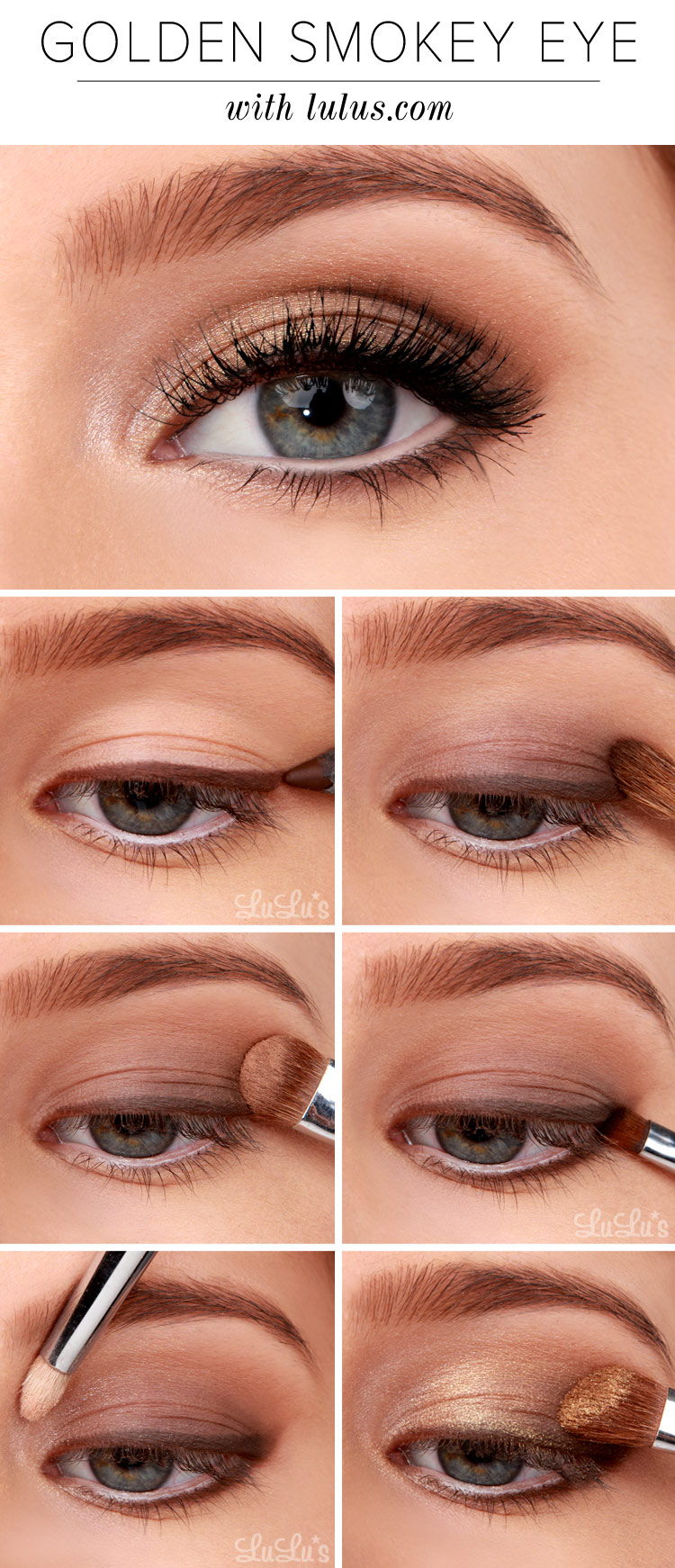 Eye Makeup Procedure Lulus How To Golden Smokey Eyeshadow Tutorial Lulus Fashion Blog