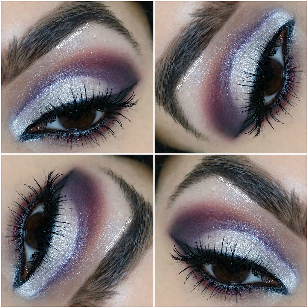 Eye Makeup Purple And Silver Dark Purple And Silver Soft Cut Crease The Makeup Saga