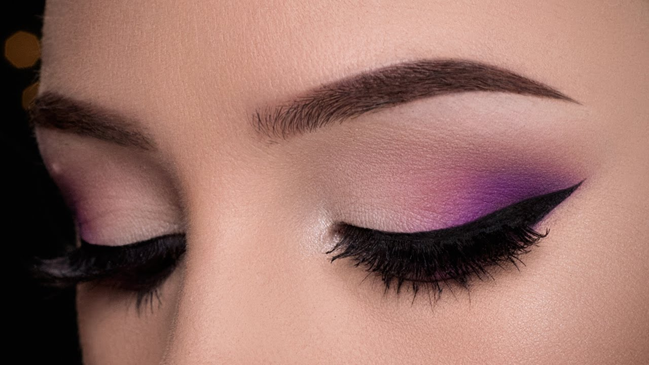 Eye Makeup Purple And Silver Easy Purple Makeup Tutorial Youtube