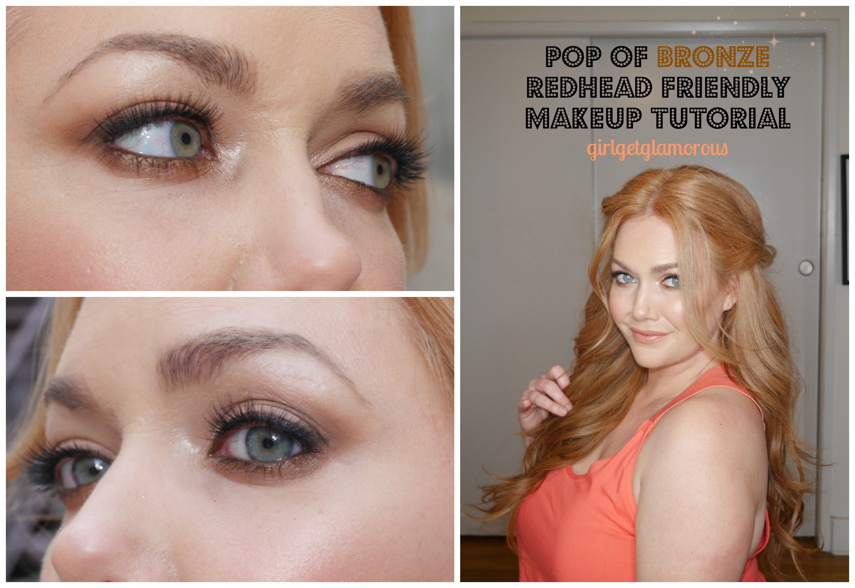 Eye Makeup Redheads Pop Of Bronze Redhead Friendly Eyeshadow Tutorial Girlgetglamorous