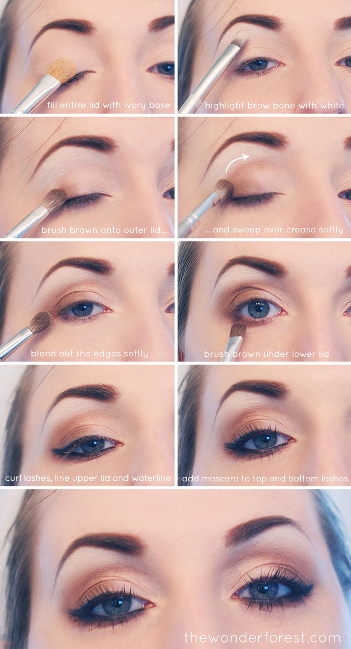 Eye Makeup Step By Step Instructions With Pictures Everyday Neutral Smokey Eye Tutorial Wonder Forest