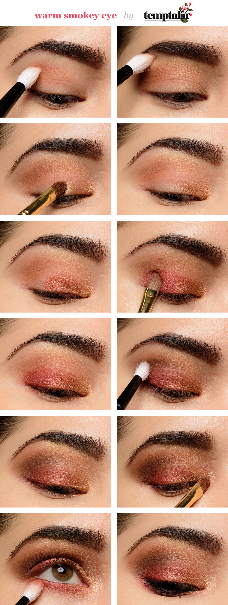 Eye Makeup Step By Step Instructions With Pictures How To Apply Eyeshadow Smokey Eye Makeup Tutorial For Beginners