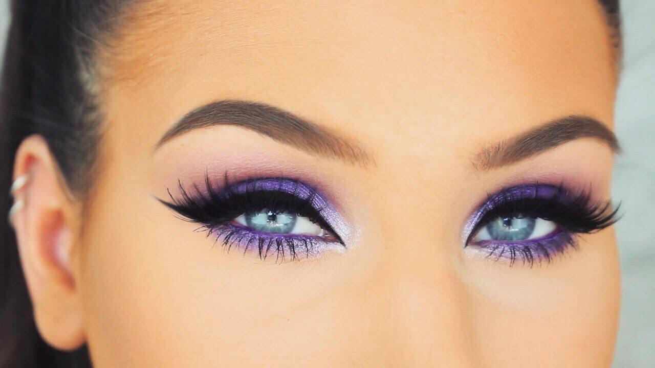 Eye Makeup Summer Simple Bright Purple Smokey Eyes Springsummer Makeup Tutorial