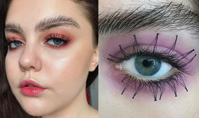 Eye Makeup Trends Reverse Lashes And Feather Eyebrows Quirky Eye Makeup Trends That