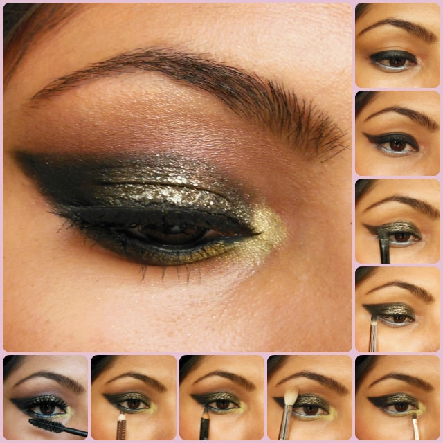 Eye Makeup Tutorial For Black Eyes Eye Makeup Tutorial Glittery Black Smokey Eyes Beauty Fashion