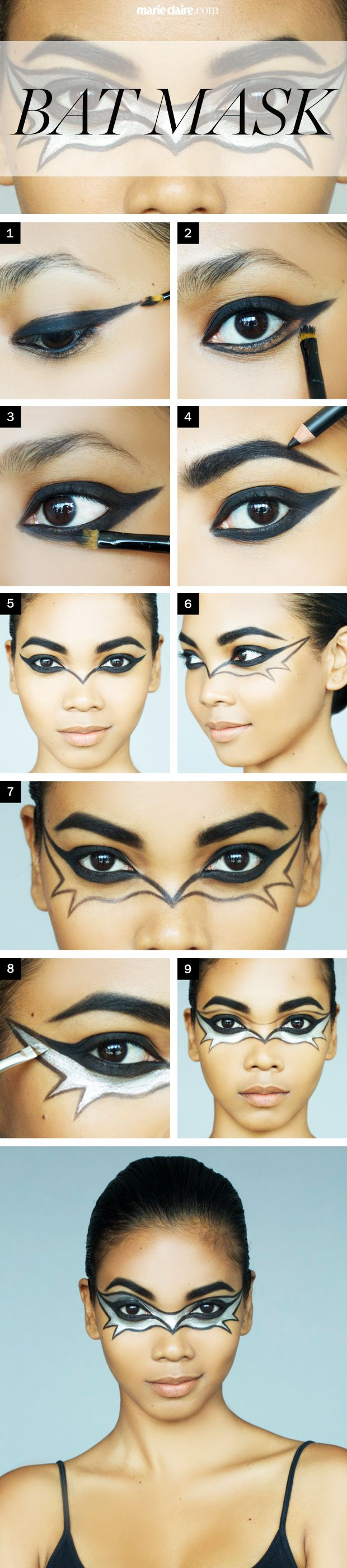 Eye Makeup Under Mask Halloween Makeup How To The Bat Mask
