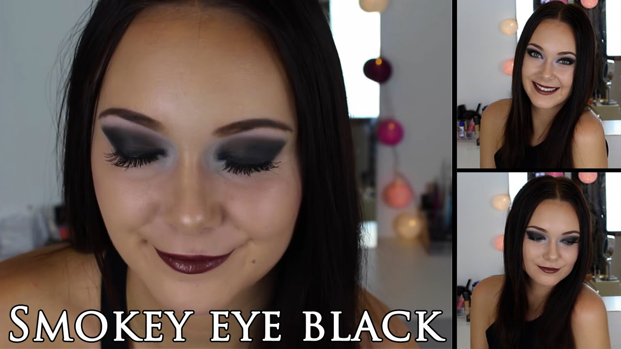 Eye Makeup Under Mask Halloween Tutorial Black Smokey Eye Makeup Under A Mask Youtube