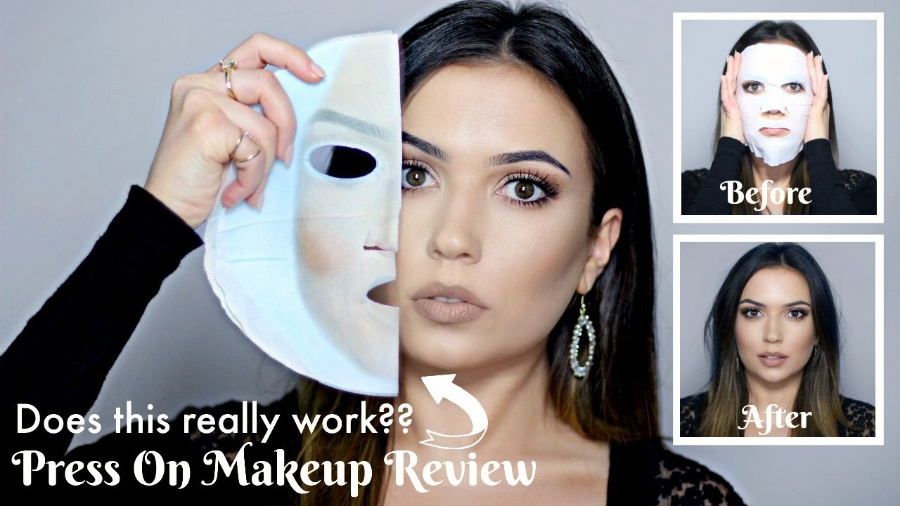 Eye Makeup Under Mask Press On Makeup Face Mask Does It Work Press Go Review Youtube